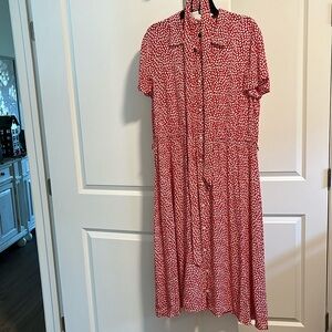 Talbots short sleeve midi shirt dress